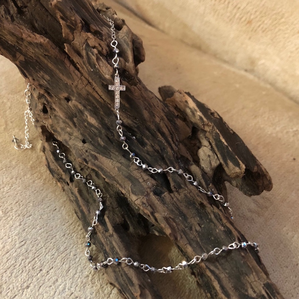 Cross & Crystal Necklace